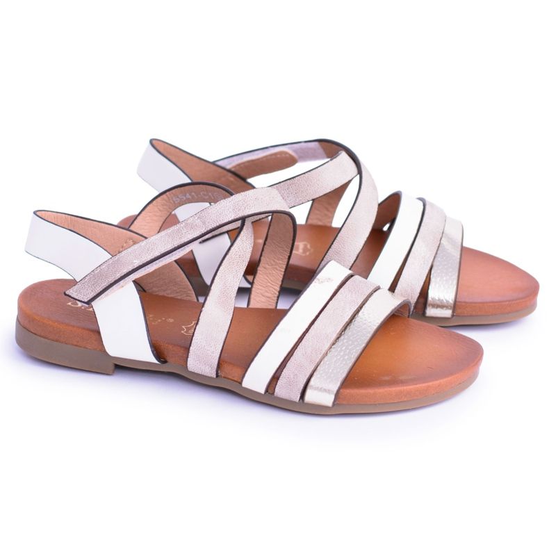 S.Barski Sandales Blanches Enfant Avec Velcro LittleReneto 1 S.Barski Sandales Blanches Enfant Avec Velcro LittleReneto 1