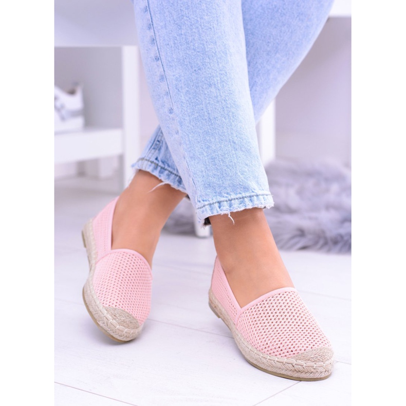 Espadrilles Perforées Rose Pour Femme Asumi 1