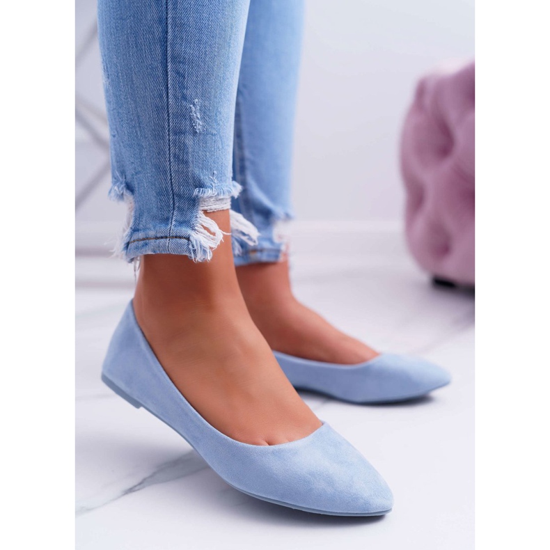 SEA Ballerines Femme Bleu Daim Bueno 1
