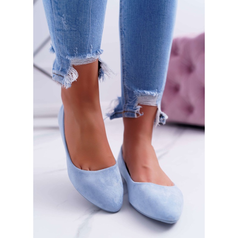 SEA Ballerines Femme Bleu Daim Bueno 2