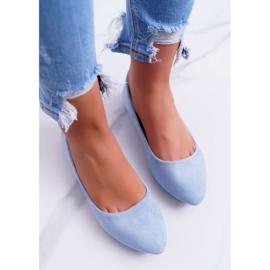 SEA Ballerines Femme Bleu Daim Bueno 3