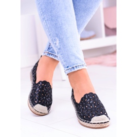 Espadrilles noires pour femmes Lu Boo avec ballerines Macarena 1