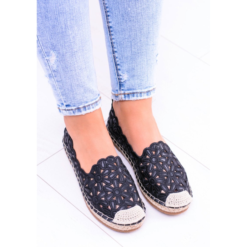 Espadrilles noires pour femmes Lu Boo avec ballerines Macarena le noir 2