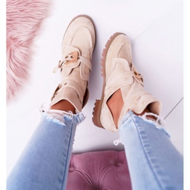 Lu Boo Bottines Découpées En Daim Beige Rock Girl 5