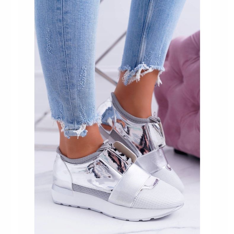 Lu Boo Chaussures de Sport Femme Argent Madoni gris 2 Lu Boo Chaussures de Sport Femme Argent Madoni gris 2