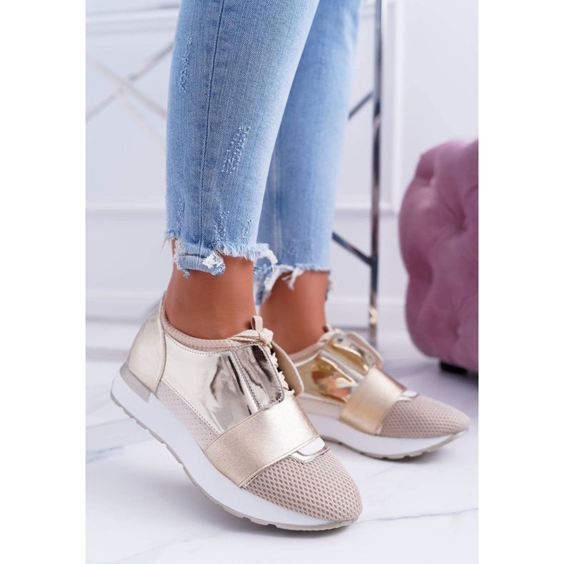 Lu Boo Chaussures de Sport Femme Or Madoni d'or 1