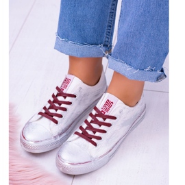 Baskets Big Star Blanches Argentées BB274014 2