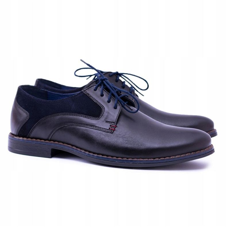 Chaussures Zinedine Nikopol en cuir noir pour hommes 1