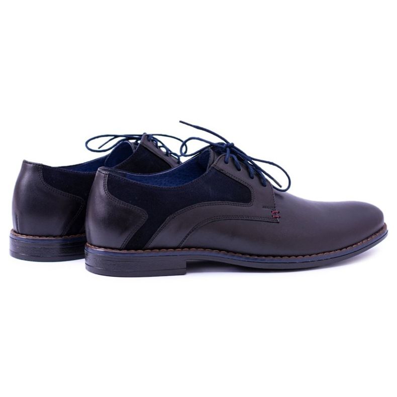 Chaussures Zinedine Nikopol en cuir noir pour hommes 2