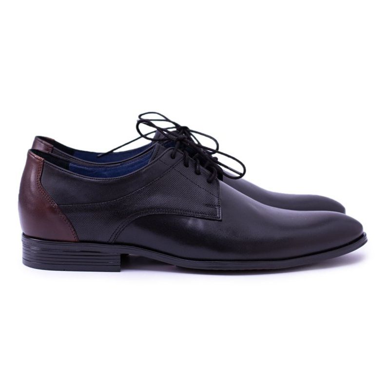 Nikopol Hommes Chaussures Habillées En Cuir Noir Traditionnelles 1