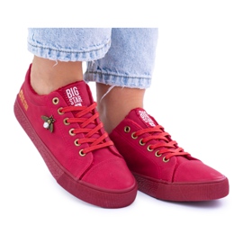 Baskets Isolées Rouges Big Star Femme Baskets Monocolore BB274052 1 Baskets Isolées Rouges Big Star Femme Baskets Monocolore BB274052 1