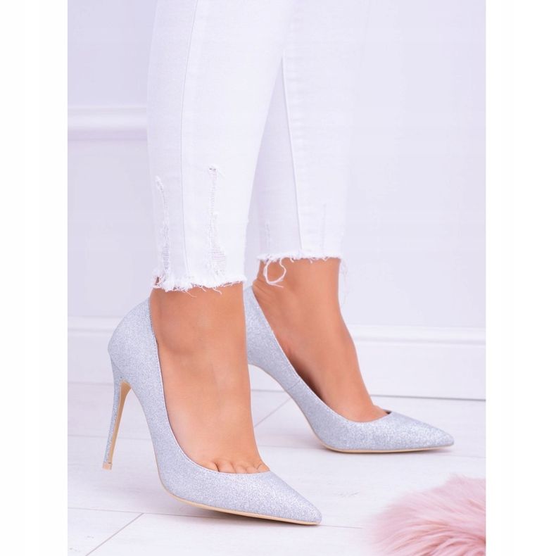 Escarpins femme Lu Boo Glitter Silver Shining gris 2