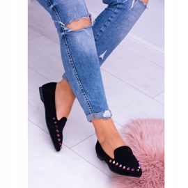 Lu Boo Black Lords Iridescent Jets Suede Spike noir 2