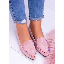 Lu Boo Pink Lords Iridescent Jets Suede Spike rose 2 Lu Boo Pink Lords Iridescent Jets Suede Spike rose 2