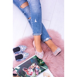 Ballerines en daim rose Lu Boo sur pierres élastiques Even 4