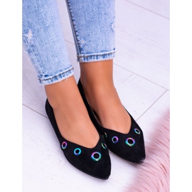 Lu Boo Ballerine Noire En Spitz Oeillets Essence Octavia le noir 2