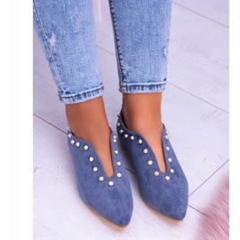 Lu Boo Chaussures Bleues Avec Découpes Perles Merseo 2 Lu Boo Chaussures Bleues Avec Découpes Perles Merseo 2