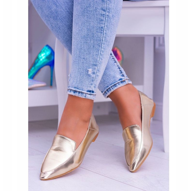 Mocassins Femme Miroir Doré Lu Boo Mireldo 1