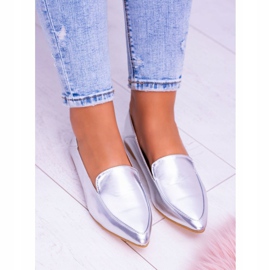 Mocassins Femme Argenté Miroir Lu Boo Mireldo gris 2