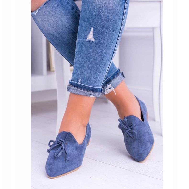 Lu Boo Ballerines Bleu Marine En Daim Lordsy Spitz Feliciano 2