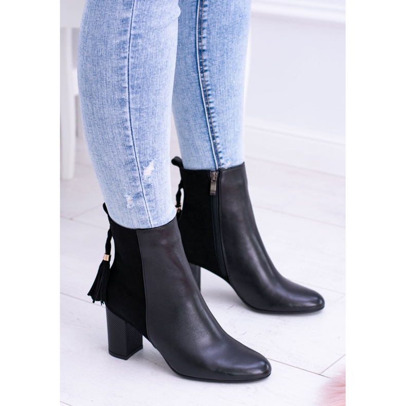 Bottes noires pour femmes sur un talon Laura Messi 1821 2