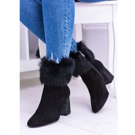 Bottes Femme Noires En Daim Avec Fourrure Laura Messi 1689 le noir 3