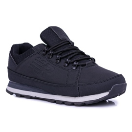 Chaussures de trekking noires unies pour hommes de Newlans le noir 1 Chaussures de trekking noires unies pour hommes de Newlans le noir 1