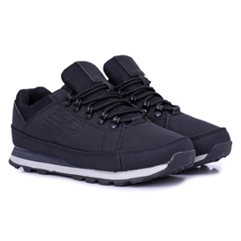 Chaussures de trekking noires unies pour hommes de Newlans le noir 2 Chaussures de trekking noires unies pour hommes de Newlans le noir 2