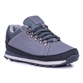 Chaussures de trekking Newlans unies grises pour hommes 1 Chaussures de trekking Newlans unies grises pour hommes 1