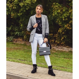 Lu Boo Noir Bottes Pour Femmes Fermeture À Glissière Paillettes Rafell le noir 1