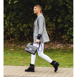 Lu Boo Noir Bottes Pour Femmes Fermeture À Glissière Paillettes Rafell 2