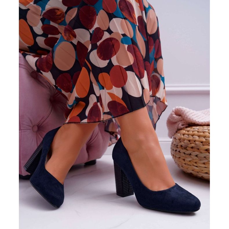 Escarpins Femme Sergio Leone PB200 Daim Bleu Marine Selva 2