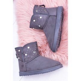 BUGO Bottes de neige chaudes grises femme Daim Biggy 5