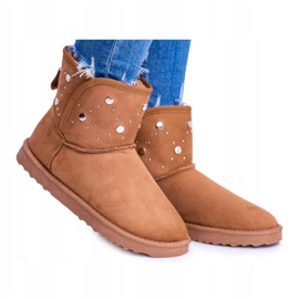 BUGO Bottes de Neige Chaudes Femme Daim Camel Biggy brun 7