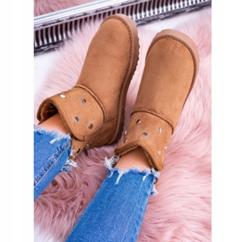 BUGO Bottes de Neige Chaudes Femme Daim Camel Biggy brun 6