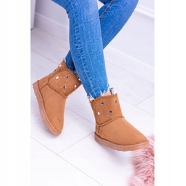 BUGO Bottes de Neige Chaudes Femme Daim Camel Biggy brun 1