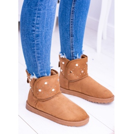 BUGO Bottes de Neige Chaudes Femme Daim Camel Biggy brun 4