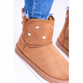 BUGO Bottes de Neige Chaudes Femme Daim Camel Biggy brun 5