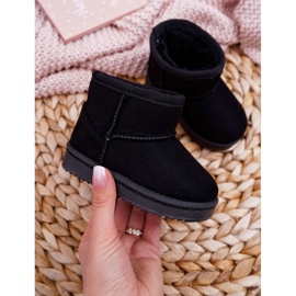 FRROCK Bottes de neige chaudes noires pour enfants Gooby 1