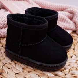 FRROCK Bottes de neige chaudes noires pour enfants Gooby 2