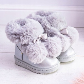 FRROCK Bottes de neige pour enfants Szare Warmed Roofy gris 1