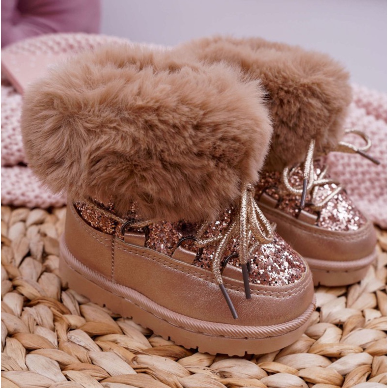 FRROCK Bottes de neige chaudes pour enfants avec fourrure de renard cristal champagne rose jaune 2 FRROCK Bottes de neige chaudes pour enfants avec fourrure de renard cristal champagne rose jaune 2