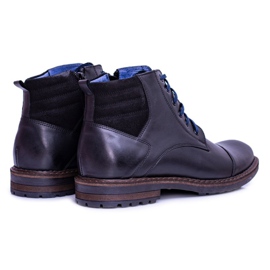 Bottes Nikopol en cuir pour hommes Bottes Ford noires 1