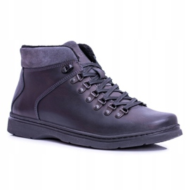Bottes chaudes Neex en cuir noir pour hommes Timmo Booties le noir 1
