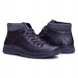 Bottes chaudes Neex en cuir noir pour hommes Timmo Booties le noir 3