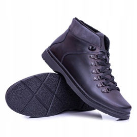 Bottes chaudes Neex en cuir noir pour hommes Timmo Booties le noir 4