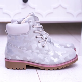 EVE Bottes pour enfants grises chaudes pour jeunes Trappers MoroStyle 2