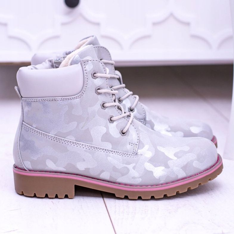 EVE Bottes pour enfants grises chaudes pour jeunes Trappers MoroStyle 2