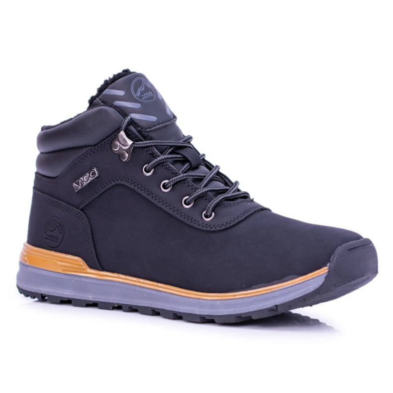Vico Chaussures de trekking noires pour hommes Preventi avec polaire 1
