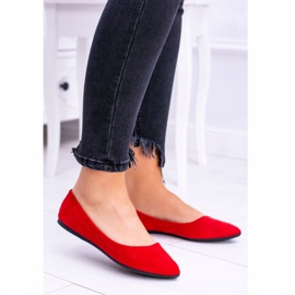 PS1 Ballerines Femme Rouge Daim Dermeno 4